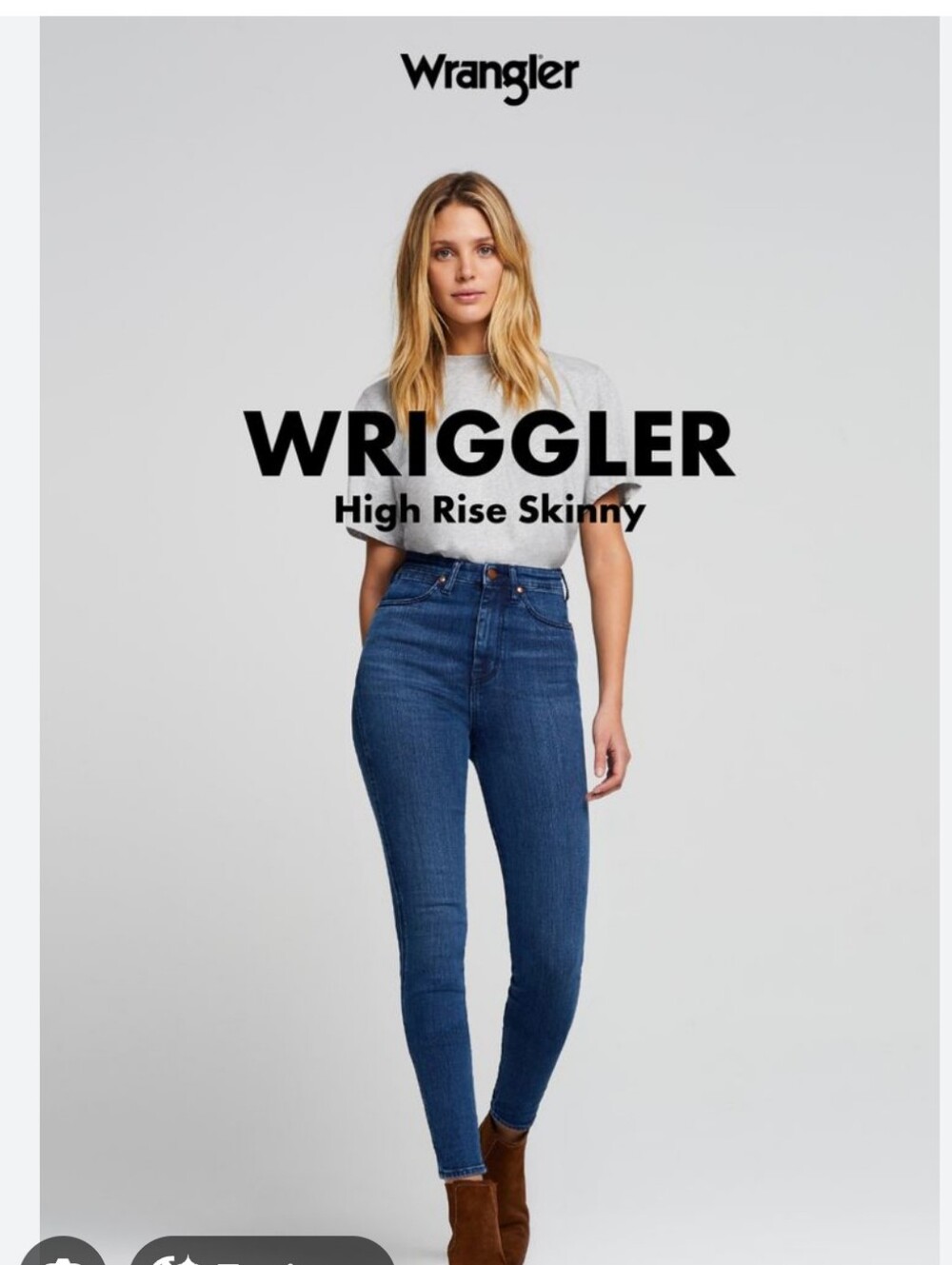 Wrangler Wriggler High Rise Skinny Indigo 612 Jeans 26x27 Cowgirl Western Boho